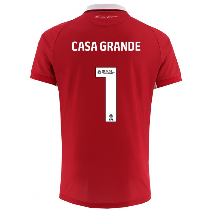Danxen Homme Maillot Josey Casa-Grande #1 Blanc Rouge Tenues Domicile 2025/26 T-Shirt