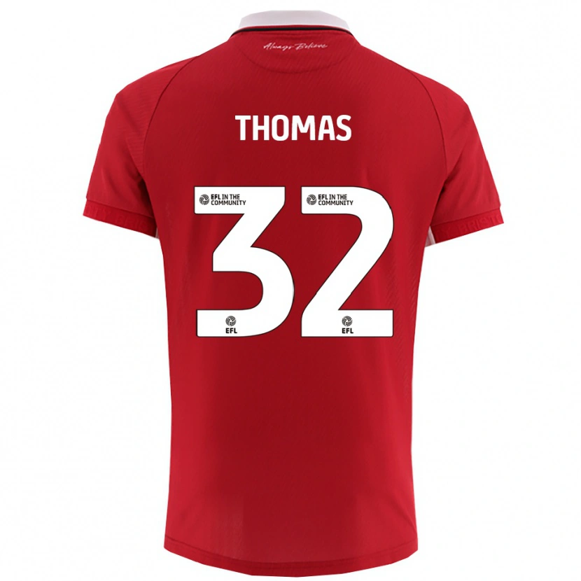 Danxen Homme Maillot Lewis Thomas #32 Blanc Rouge Tenues Domicile 2025/26 T-Shirt