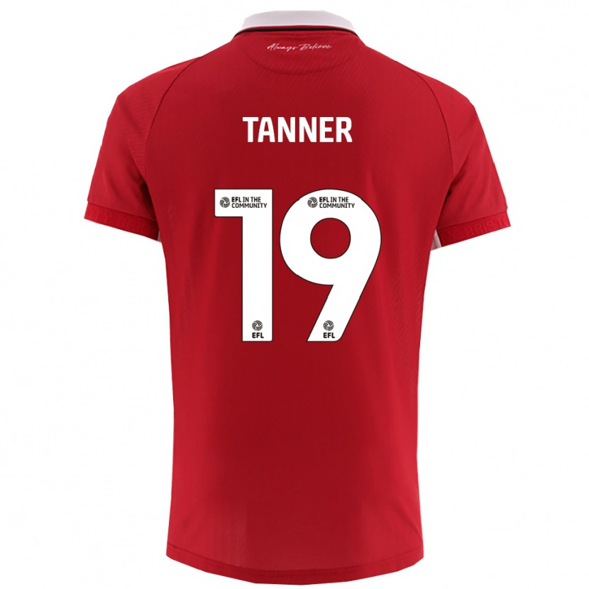 Danxen Homme Maillot George Tanner #19 Blanc Rouge Tenues Domicile 2025/26 T-Shirt