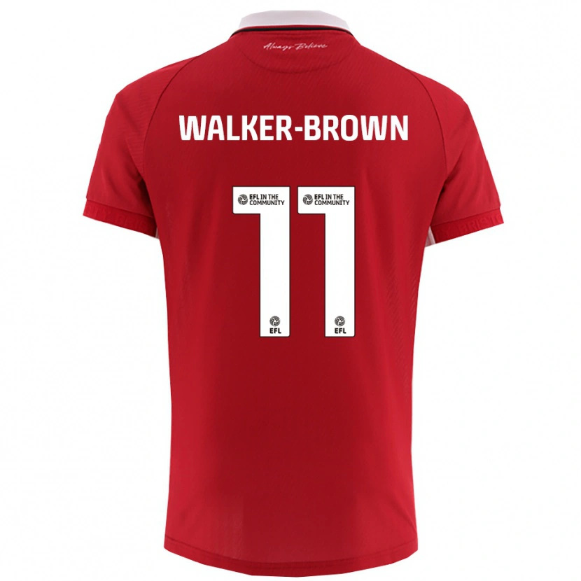 Danxen Homme Maillot Rushon Walker-Brown #11 Blanc Rouge Tenues Domicile 2025/26 T-Shirt