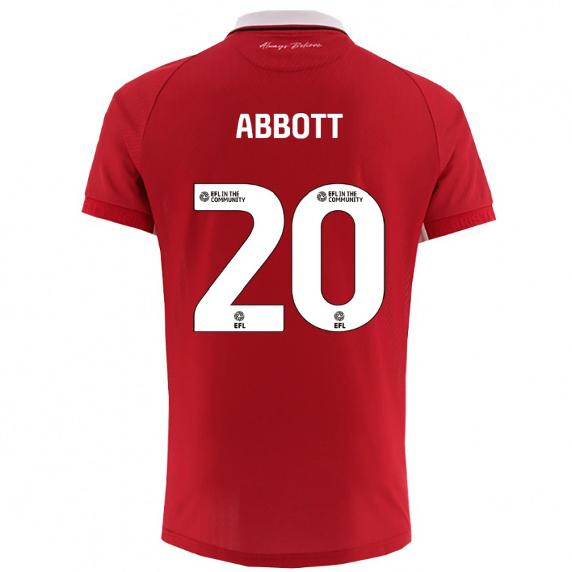 Danxen Homme Maillot Isaac Abbott #20 Blanc Rouge Tenues Domicile 2025/26 T-Shirt