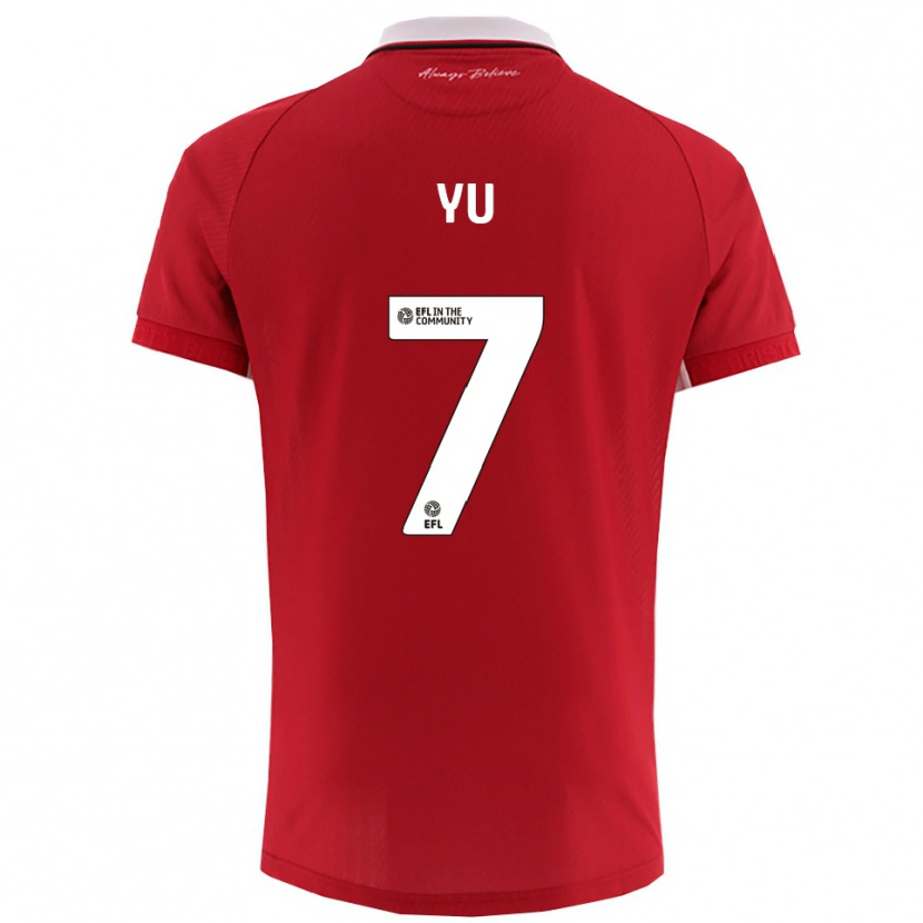 Danxen Homme Maillot Yu Hirakawa #7 Blanc Rouge Tenues Domicile 2025/26 T-Shirt