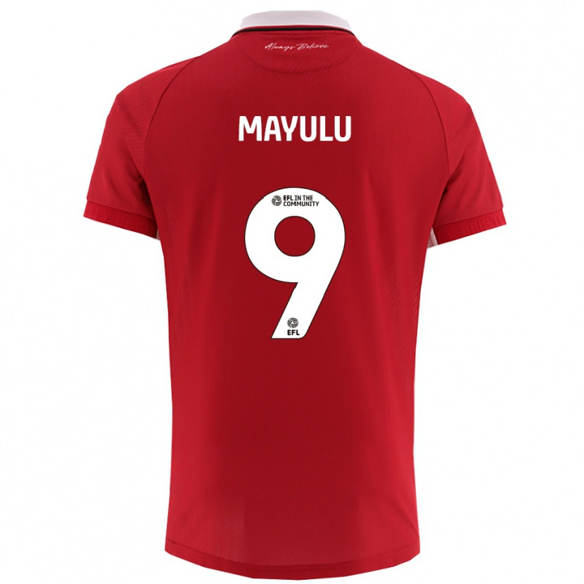 Danxen Homme Maillot Fally Mayulu #9 Blanc Rouge Tenues Domicile 2025/26 T-Shirt