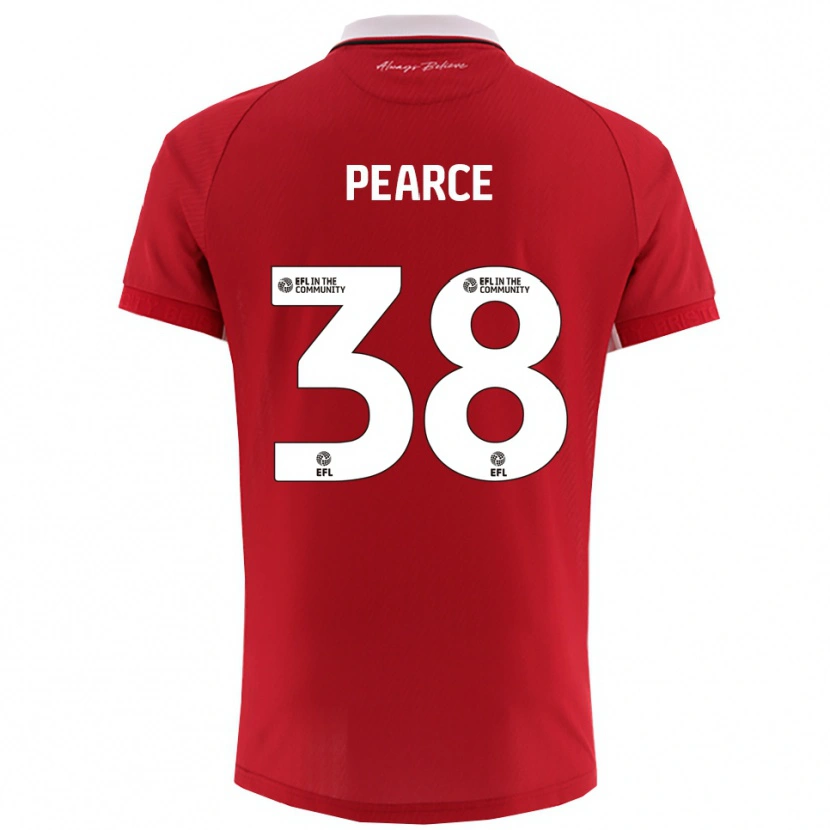 Danxen Homme Maillot Manon Pearce #38 Blanc Rouge Tenues Domicile 2025/26 T-Shirt
