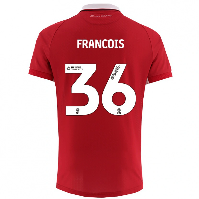 Danxen Homme Maillot Marlee Francois #36 Blanc Rouge Tenues Domicile 2025/26 T-Shirt