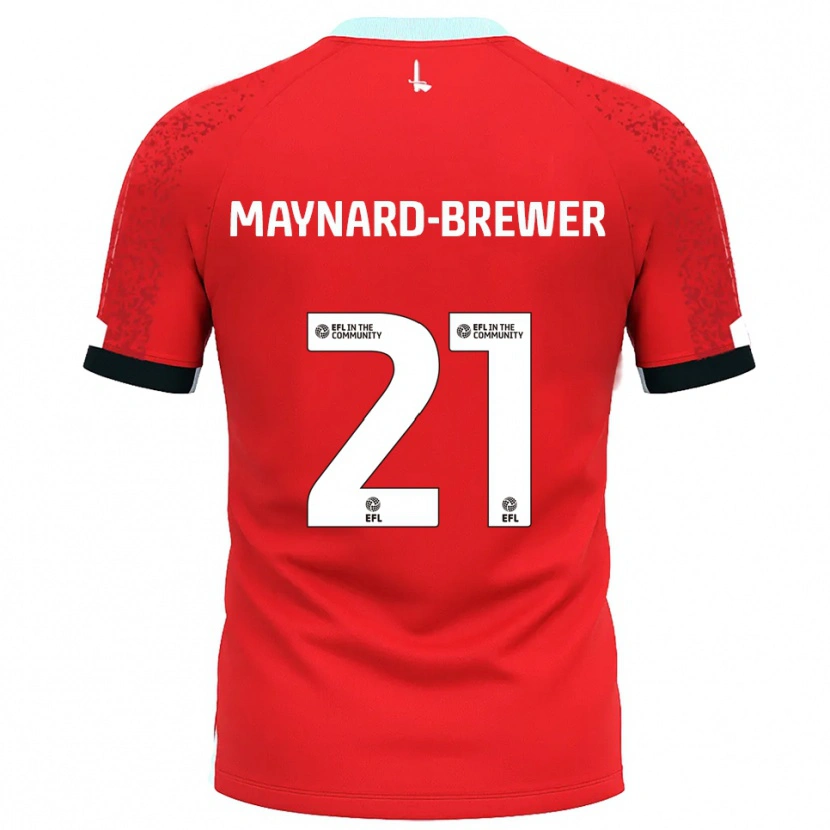 Danxen Homme Maillot Ashley Maynard-Brewer #21 Rouge Blanc Tenues Domicile 2025/26 T-Shirt