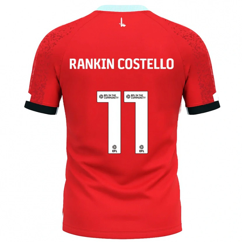 Danxen Homme Maillot Joe Rankin-Costello #11 Rouge Blanc Tenues Domicile 2025/26 T-Shirt