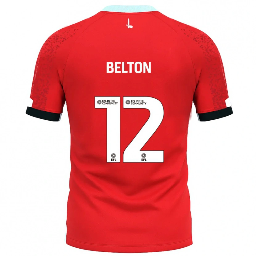 Danxen Homme Maillot Jack Belton #12 Rouge Blanc Tenues Domicile 2025/26 T-Shirt