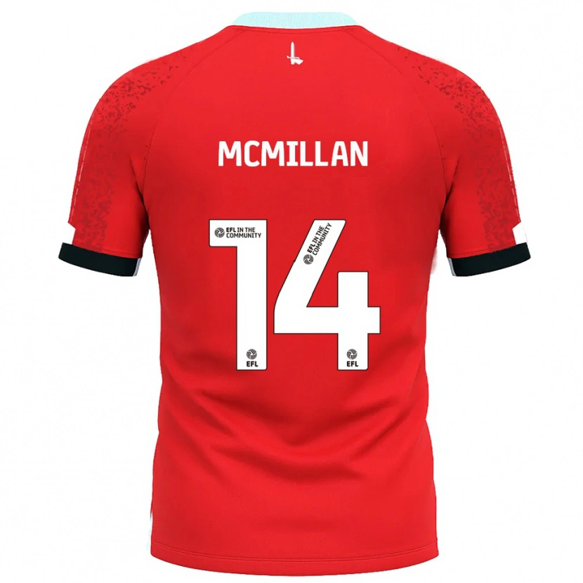 Danxen Homme Maillot Ellis Mcmillan #14 Rouge Blanc Tenues Domicile 2025/26 T-Shirt