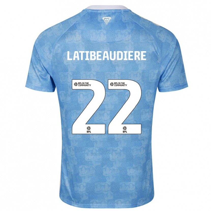 Danxen Homme Maillot Joel Latibeaudiere #22 Bleu Ciel Blanc Tenues Domicile 2025/26 T-Shirt
