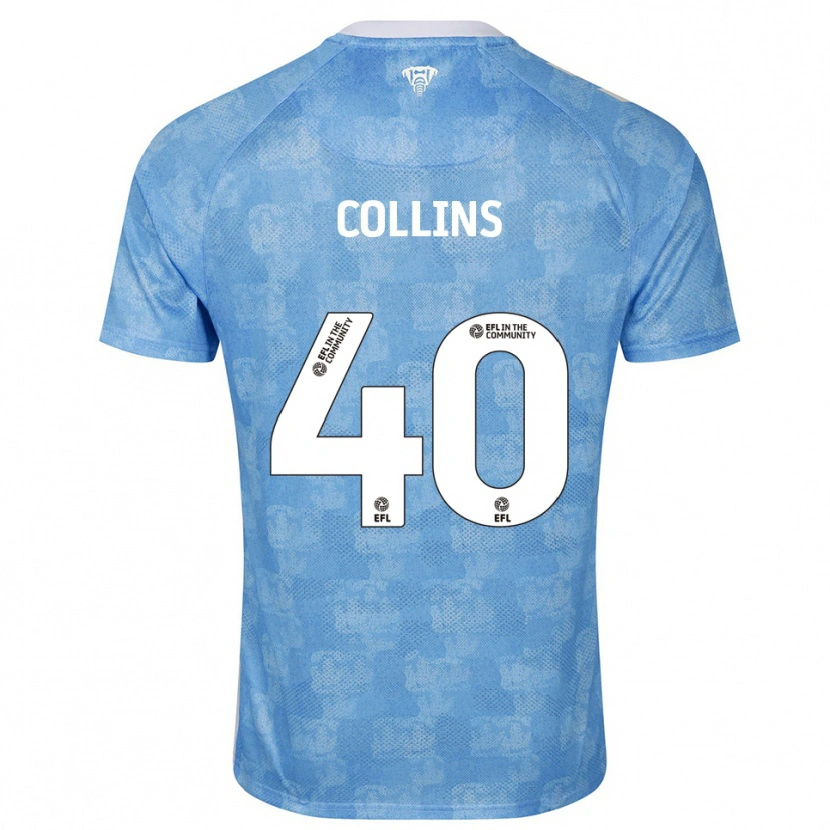 Danxen Homme Maillot Brad Collins #40 Bleu Ciel Blanc Tenues Domicile 2025/26 T-Shirt