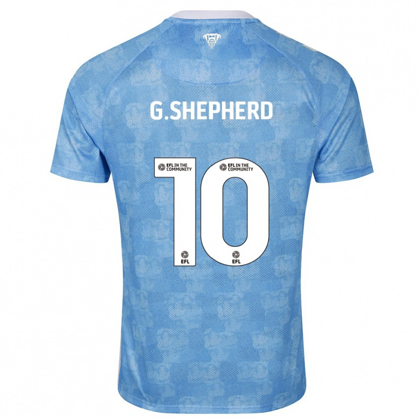 Danxen Homme Maillot George Shepherd #10 Bleu Ciel Blanc Tenues Domicile 2025/26 T-Shirt