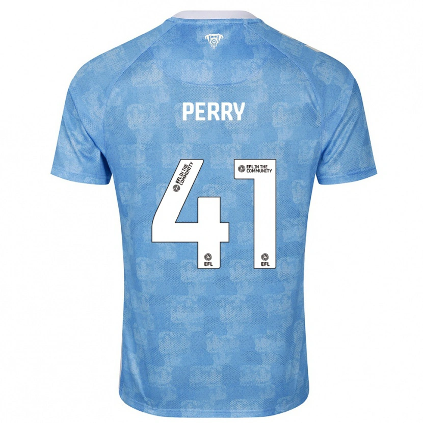 Danxen Homme Maillot Callum Perry #41 Bleu Ciel Blanc Tenues Domicile 2025/26 T-Shirt