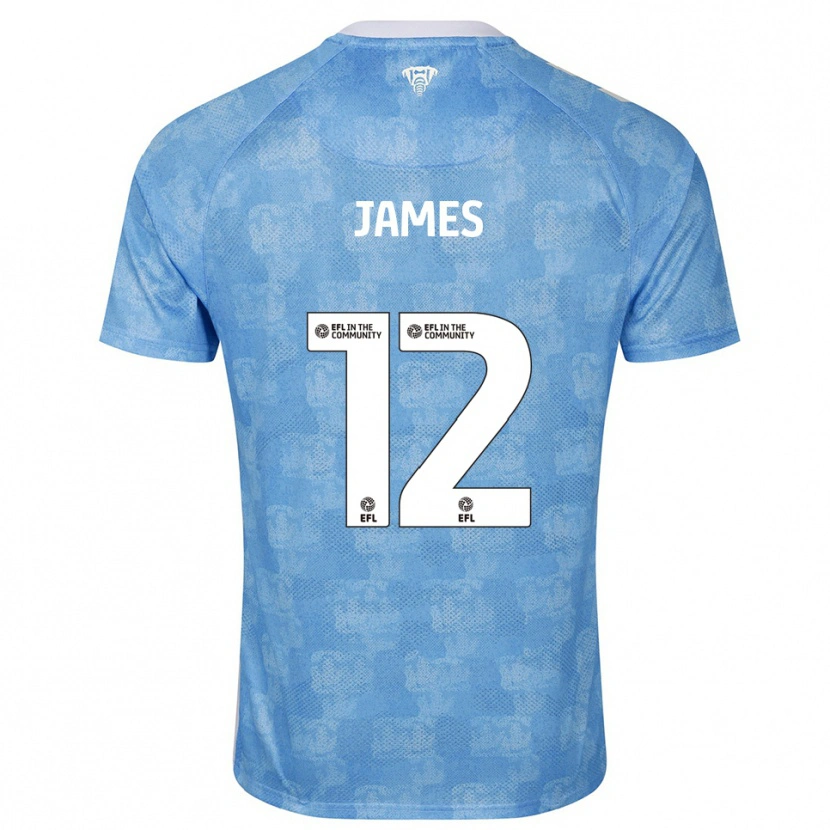Danxen Homme Maillot Jack James #12 Bleu Ciel Blanc Tenues Domicile 2025/26 T-Shirt
