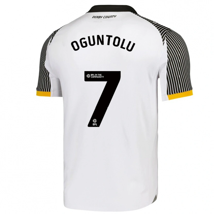 Danxen Homme Maillot Justin Oguntolu #7 Blanc Noir Tenues Domicile 2025/26 T-Shirt