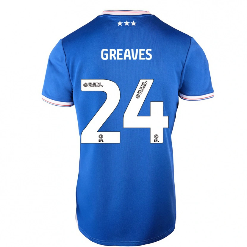 Danxen Homme Maillot Jacob Greaves #24 Bleu Blanc Tenues Domicile 2025/26 T-Shirt