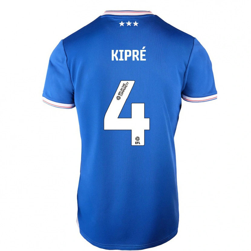 Danxen Homme Maillot Cédric Kipré #4 Bleu Blanc Tenues Domicile 2025/26 T-Shirt