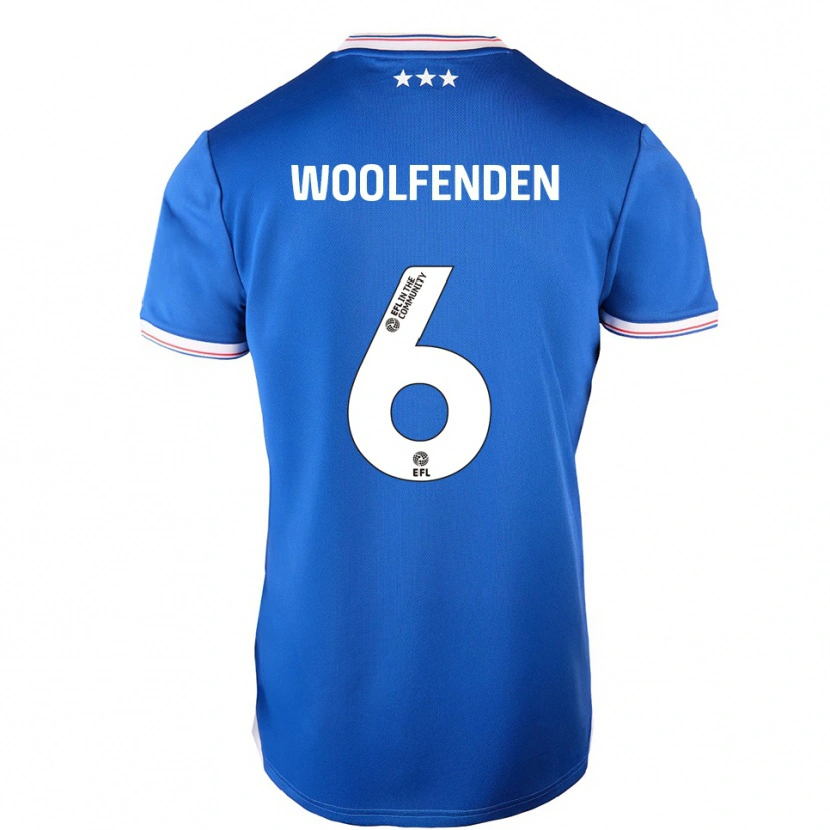 Danxen Homme Maillot Luke Woolfenden #6 Bleu Blanc Tenues Domicile 2025/26 T-Shirt