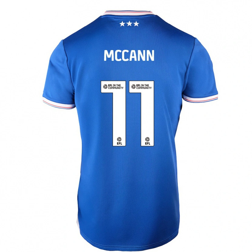 Danxen Homme Maillot Darragh Mccann #11 Bleu Blanc Tenues Domicile 2025/26 T-Shirt