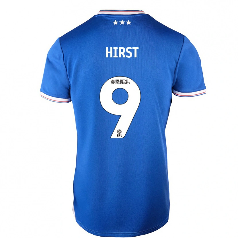 Danxen Homme Maillot George Hirst #9 Bleu Blanc Tenues Domicile 2025/26 T-Shirt