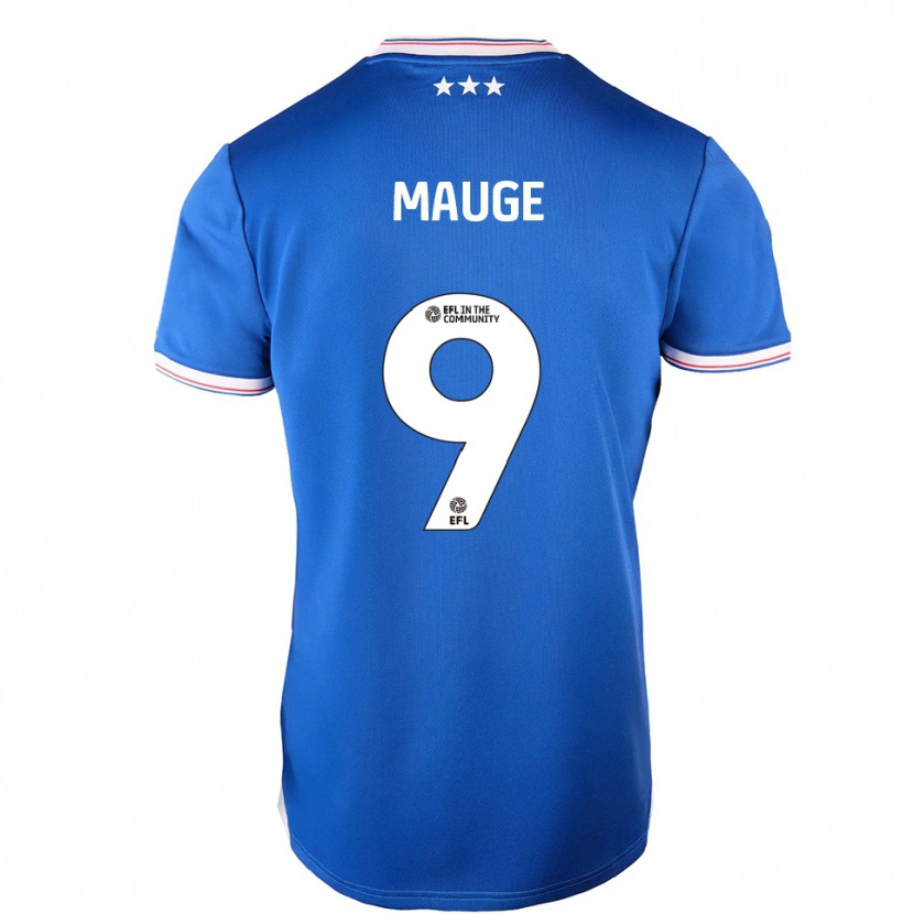 Danxen Homme Maillot James Mauge #9 Bleu Blanc Tenues Domicile 2025/26 T-Shirt
