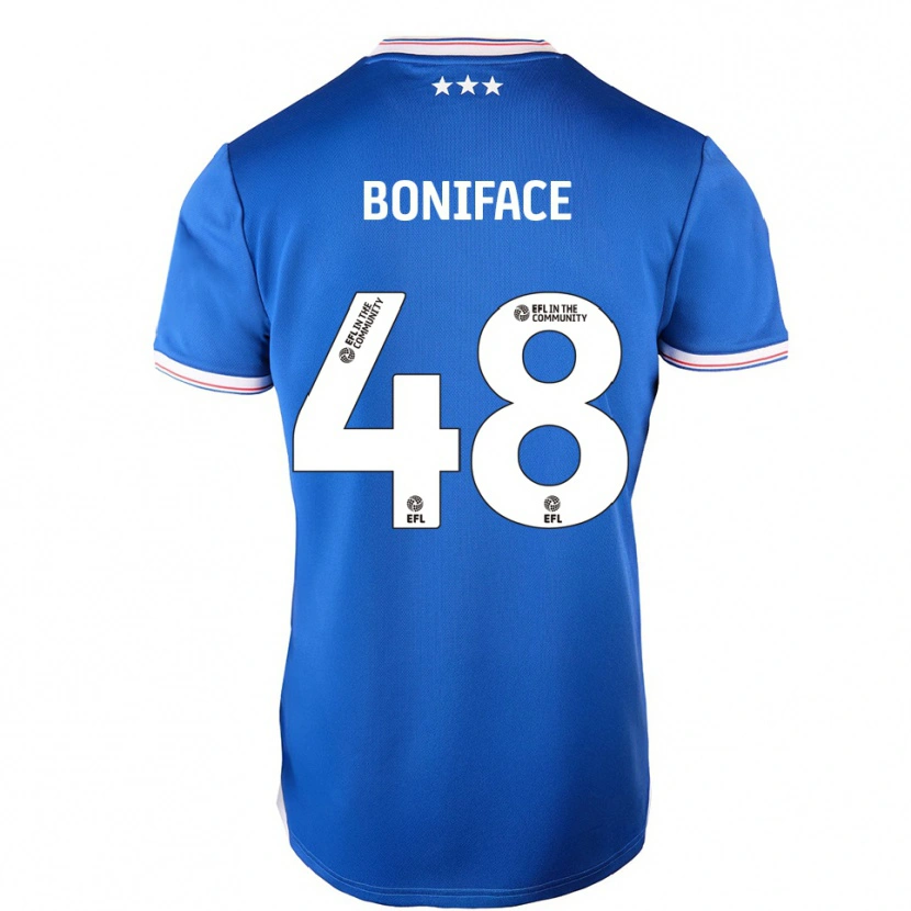 Danxen Homme Maillot Somto Boniface #48 Bleu Blanc Tenues Domicile 2025/26 T-Shirt
