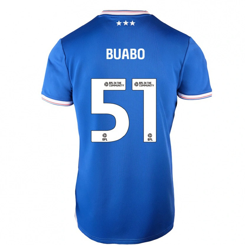 Danxen Homme Maillot Gerrard Buabo #51 Bleu Blanc Tenues Domicile 2025/26 T-Shirt