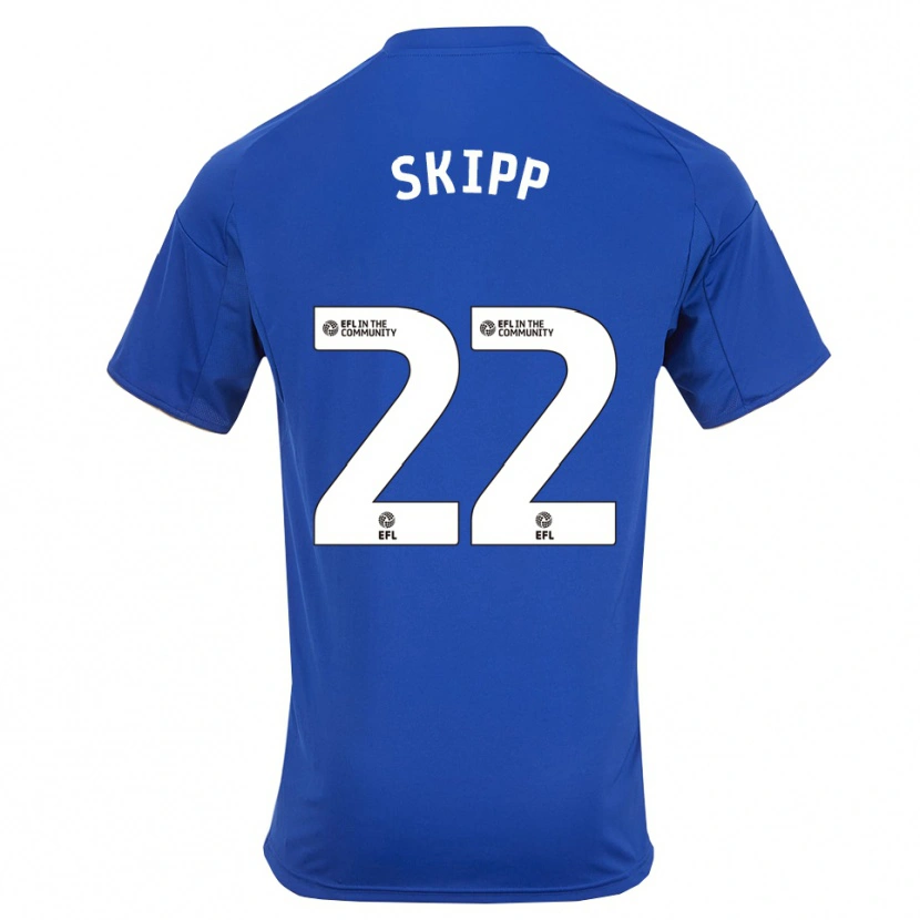 Danxen Homme Maillot Oliver Skipp #22 Bleu Or Tenues Domicile 2025/26 T-Shirt