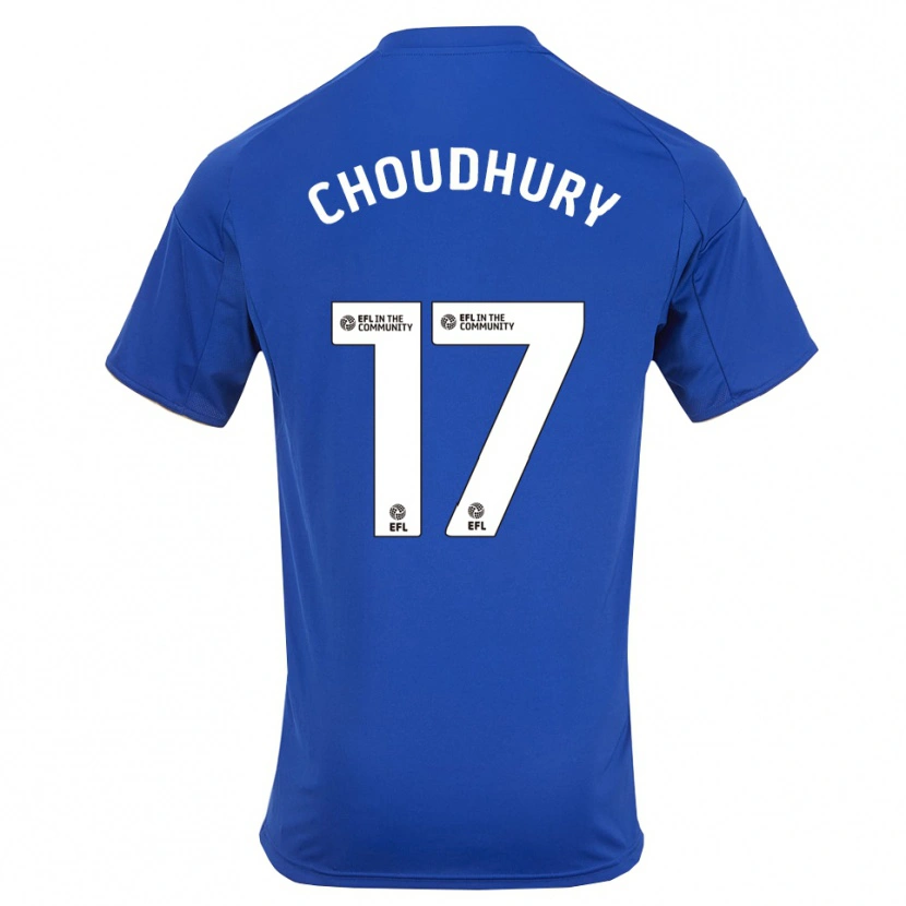 Danxen Homme Maillot Hamza Choudhury #17 Bleu Or Tenues Domicile 2025/26 T-Shirt
