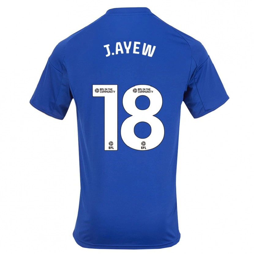 Danxen Homme Maillot Jordan Ayew #18 Bleu Or Tenues Domicile 2025/26 T-Shirt