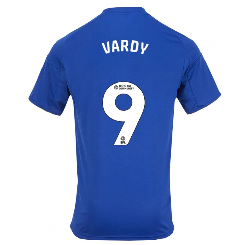Danxen Homme Maillot Jamie Vardy #9 Bleu Or Tenues Domicile 2025/26 T-Shirt