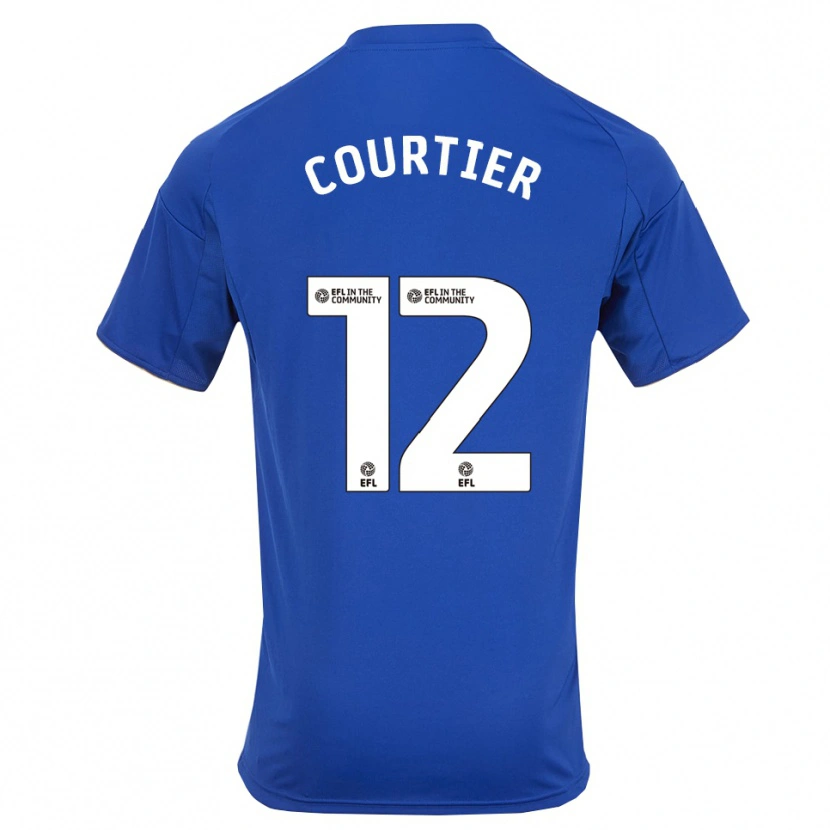 Danxen Homme Maillot Ben Courtier #12 Bleu Or Tenues Domicile 2025/26 T-Shirt