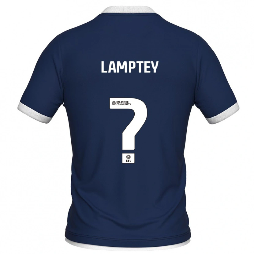 Danxen Homme Maillot Rafiq Lamptey #0 Marine Blanc Tenues Domicile 2025/26 T-Shirt