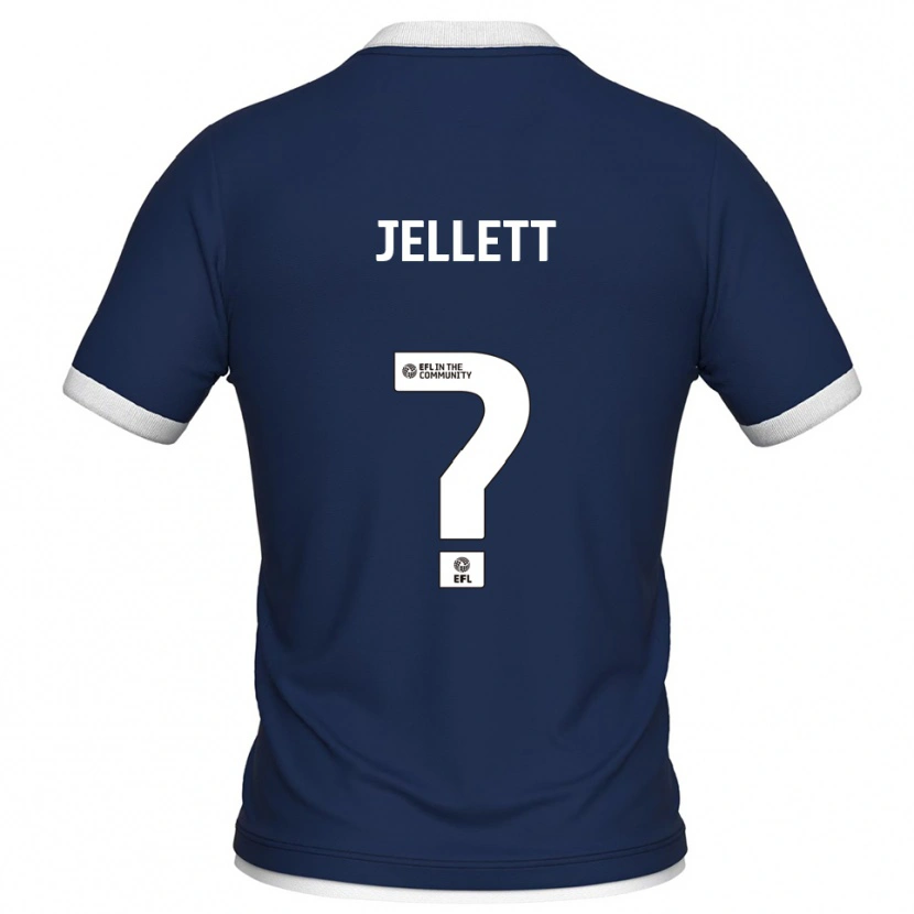 Danxen Homme Maillot Lucy Jellett #0 Marine Blanc Tenues Domicile 2025/26 T-Shirt