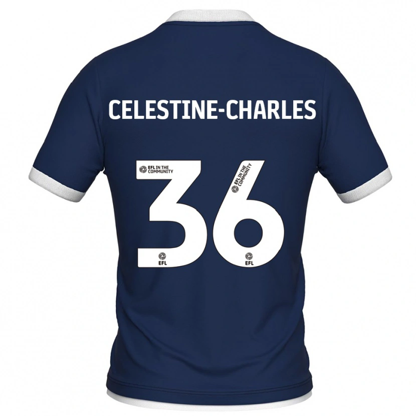 Danxen Homme Maillot Jaiden Celestine-Charles #36 Marine Blanc Tenues Domicile 2025/26 T-Shirt