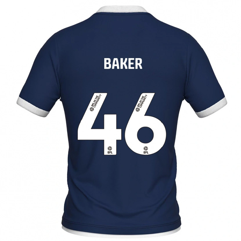 Danxen Homme Maillot Frankie Baker #46 Marine Blanc Tenues Domicile 2025/26 T-Shirt