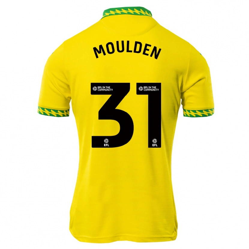 Danxen Homme Maillot Louie Moulden #31 Blanc Vert Tenues Domicile 2025/26 T-Shirt