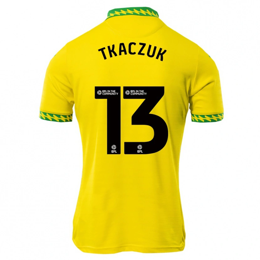 Danxen Homme Maillot Nikodem Tkaczuk #13 Blanc Vert Tenues Domicile 2025/26 T-Shirt