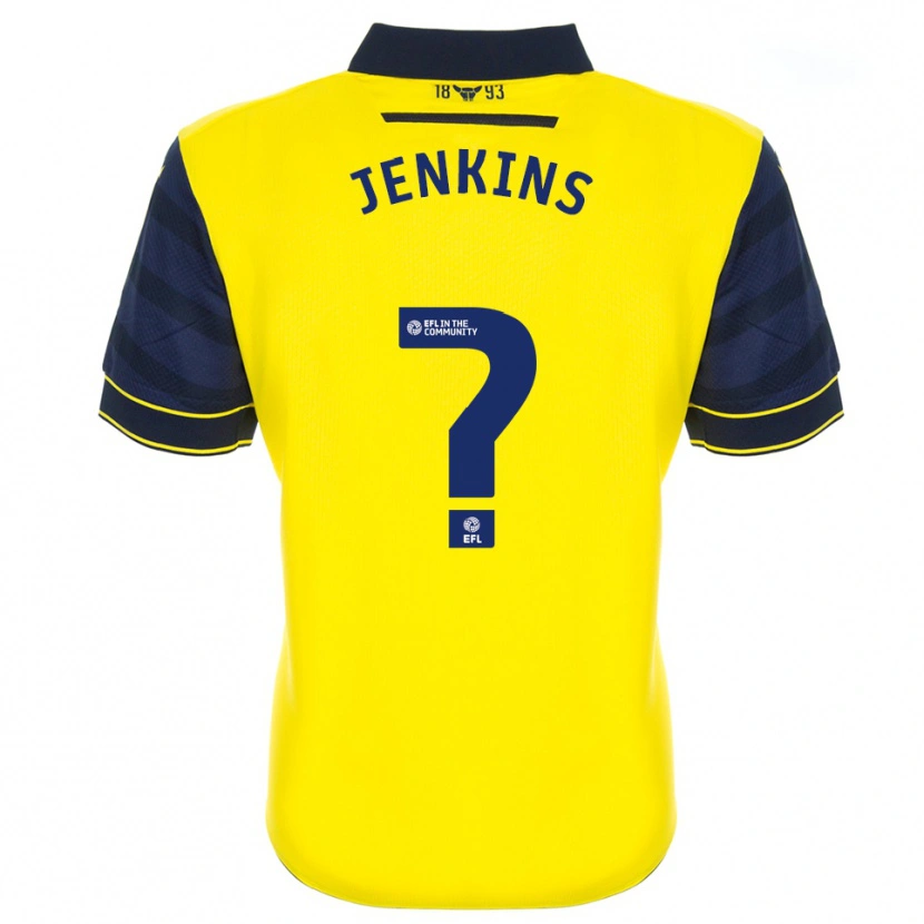 Danxen Homme Maillot Shaunna Jenkins #0 Jaune Marine Tenues Domicile 2025/26 T-Shirt