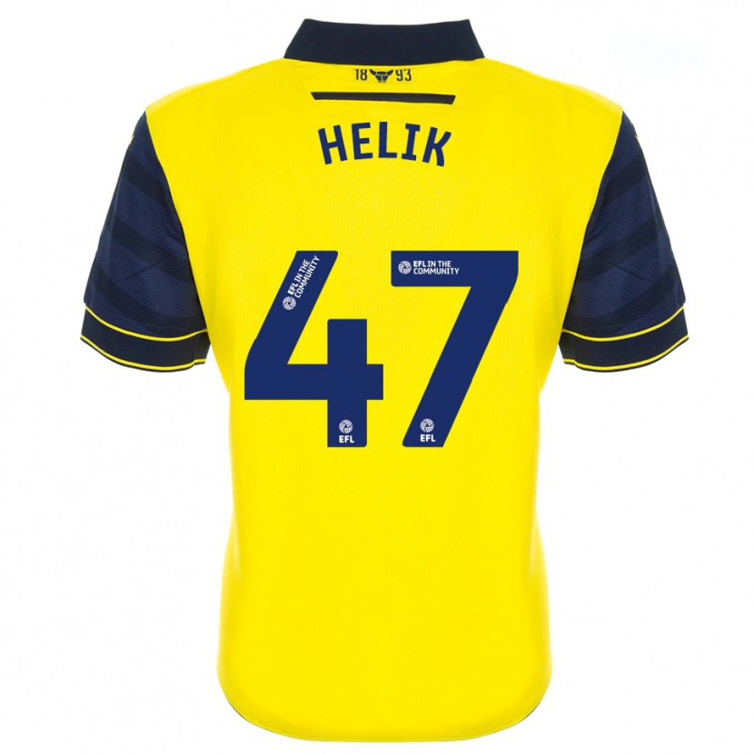 Danxen Homme Maillot Michal Helik #47 Jaune Marine Tenues Domicile 2025/26 T-Shirt