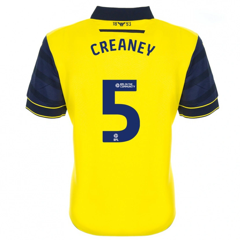 Danxen Homme Maillot Zoe Creaney #5 Jaune Marine Tenues Domicile 2025/26 T-Shirt