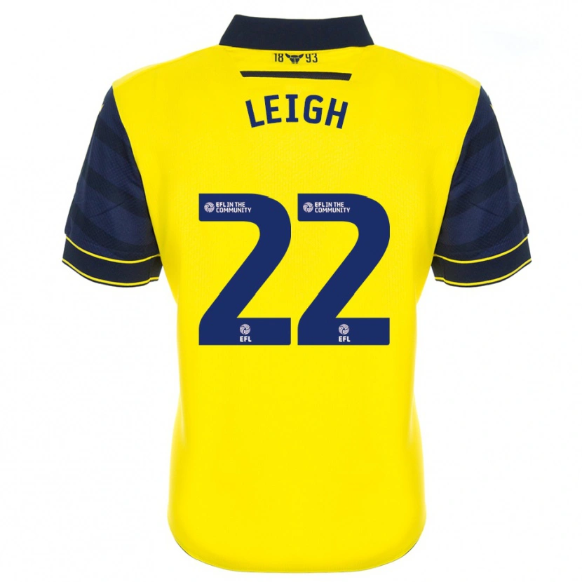 Danxen Homme Maillot Greg Leigh #22 Jaune Marine Tenues Domicile 2025/26 T-Shirt