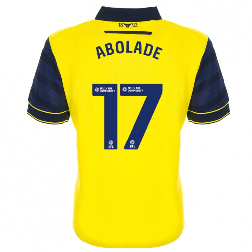 Danxen Homme Maillot Mubarak Abolade #17 Jaune Marine Tenues Domicile 2025/26 T-Shirt