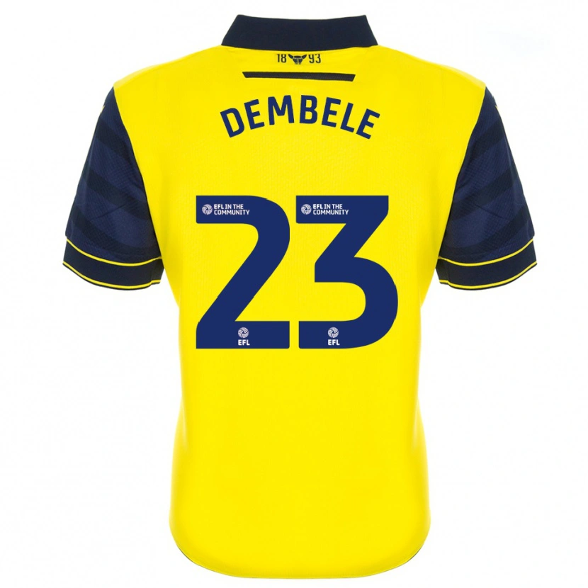 Danxen Homme Maillot Siriki Dembélé #23 Jaune Marine Tenues Domicile 2025/26 T-Shirt