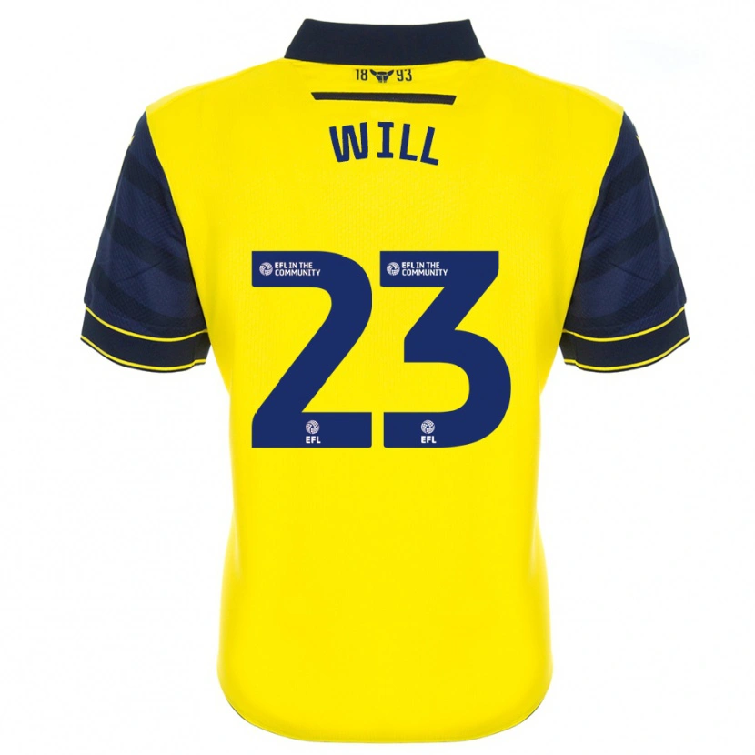 Danxen Homme Maillot Merrick Will #23 Jaune Marine Tenues Domicile 2025/26 T-Shirt