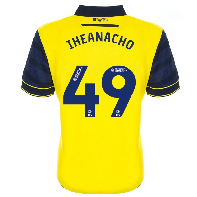 Danxen Homme Maillot Josh Iheanacho #49 Jaune Marine Tenues Domicile 2025/26 T-Shirt