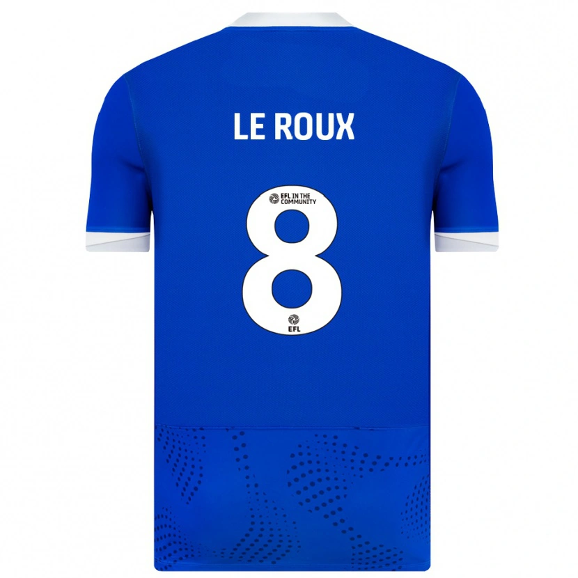 Danxen Homme Maillot Luke Le Roux #8 Bleu Blanc Tenues Domicile 2025/26 T-Shirt