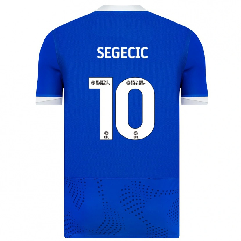 Danxen Homme Maillot Adrian Segecic #10 Bleu Blanc Tenues Domicile 2025/26 T-Shirt