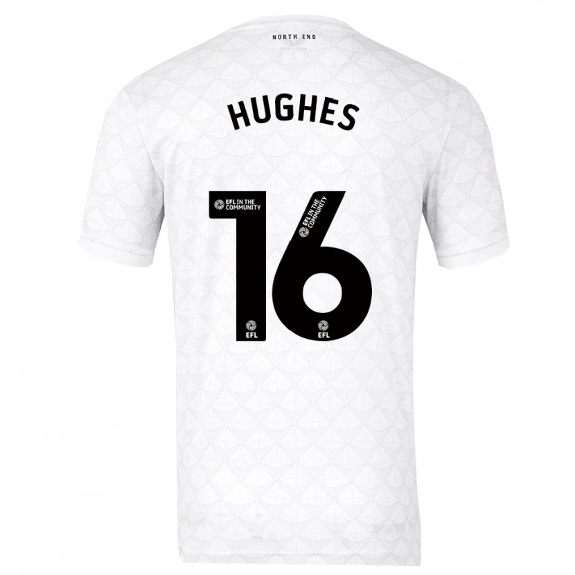 Danxen Homme Maillot Andrew Hughes #16 Blanc Rouge Tenues Domicile 2025/26 T-Shirt
