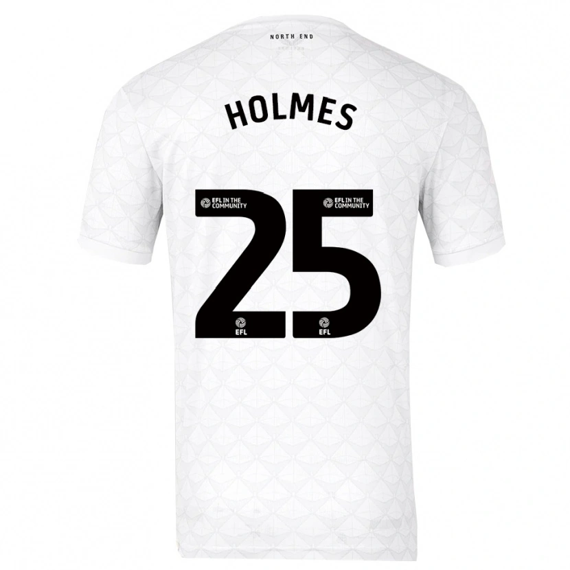 Danxen Homme Maillot Duane Holmes #25 Blanc Rouge Tenues Domicile 2025/26 T-Shirt